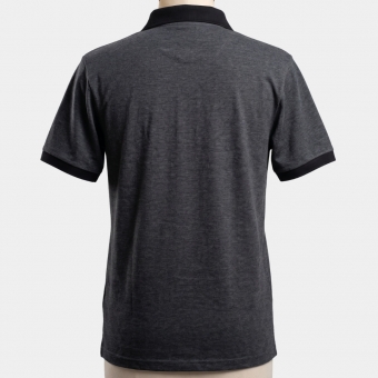 POLO MASC FP0010 LOGO TRAD CINZA/PRETO