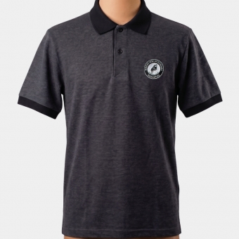 POLO MASC FP0010 LOGO TRAD CINZA/PRETO